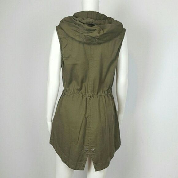 Women's Hunter Olive Green Vest Military Style - Picture 3 of 6